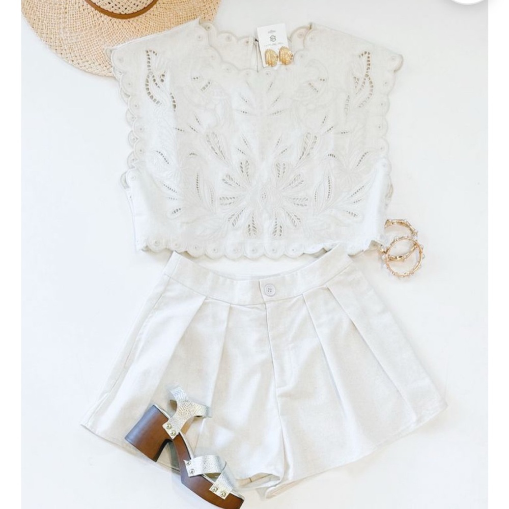 MABLE Cream Embroidered set L